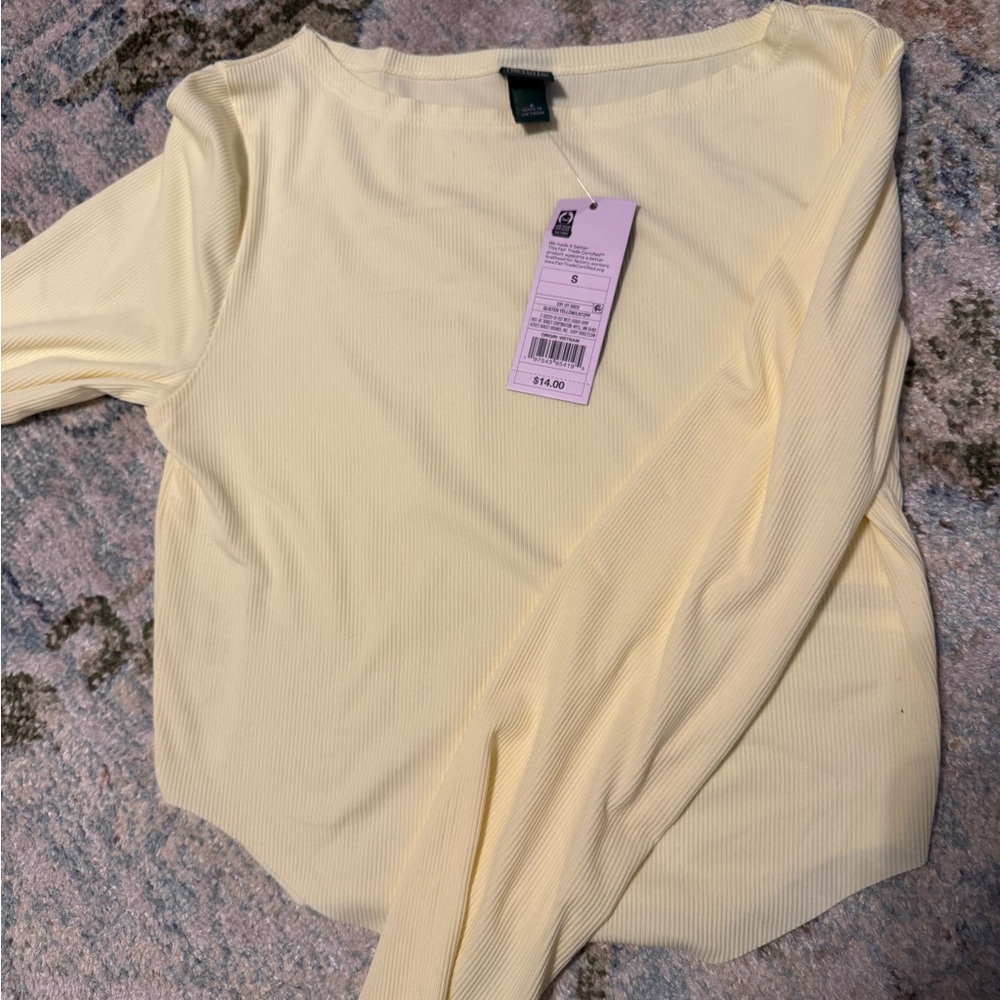 Butter Yellow Long Sleeve Top